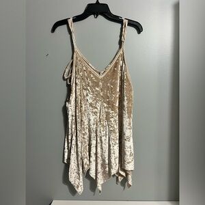 POL Gold Asymmetrical Camisole Top
